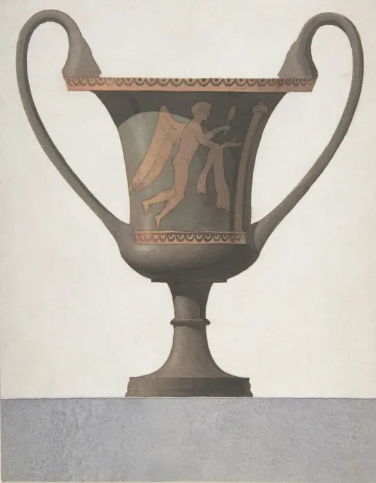 Framed Print : Greek Vase featuring Eros, 18th century. Creator: Anon Framed Print : Greek Vase featuring Eros, 18th century. Creator: Anon