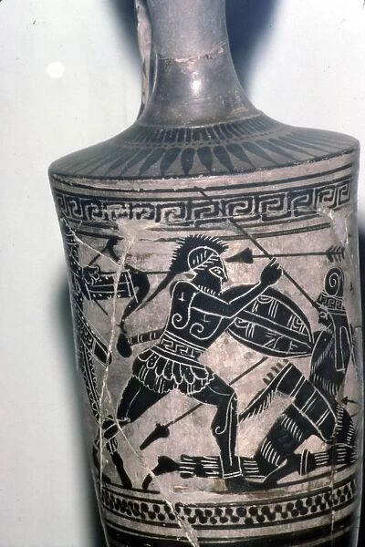Greek Vase Painting, Hoplite Fighta Scythian, c6th century BC