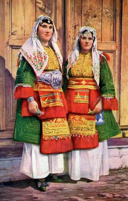 Framed Print : Two Greek women, 1922. Artist: LG Popoff Framed Print : Two Greek women, 1922. Artist: LG Popoff