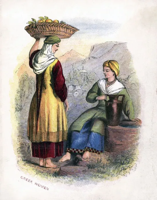 Framed Print : Two Greek Women, c1809 Framed Print : Two Greek Women, c1809