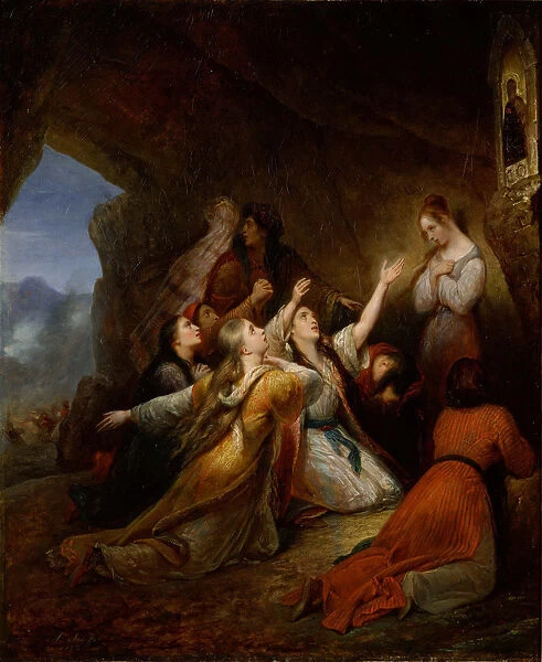 Greek Women Imploring at the Virgin of Assistance, 1826. Artist: Scheffer, Ary (1795-1858)
