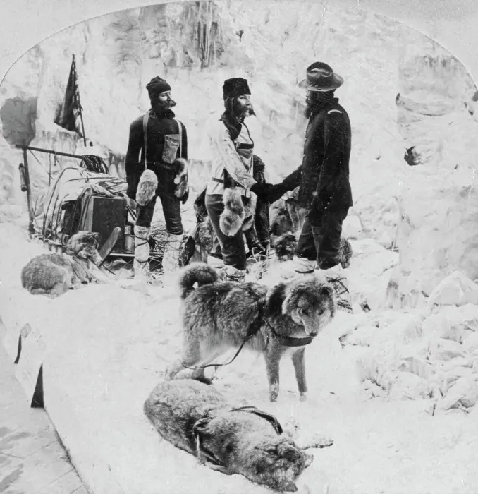 Framed Print : The Greely expedition, 1893. Artist: BW Kilburn Framed Print : The Greely expedition, 1893. Artist: BW Kilburn