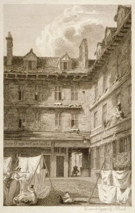 Framed Print : Green Arbour Court, Old Bailey, City of London, 1803. Artist: Samuel Rawle Framed Print : Green Arbour Court, Old Bailey, City of London, 1803. Artist: Samuel Rawle