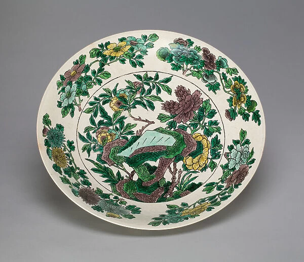 Green and Aubergine-glazed Dish (Susancai), Qing dynasty, Kangxi period (1662-1722)