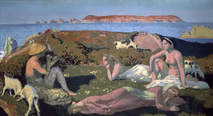 Framed Print : The Green Beach, Perros Guirec, 1909. Artist: Maurice Denis
