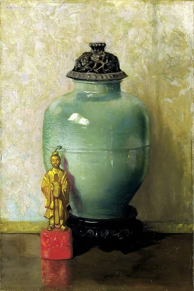 Green Chinese Jar, 1924. Creator: Ruth Payne Burgess