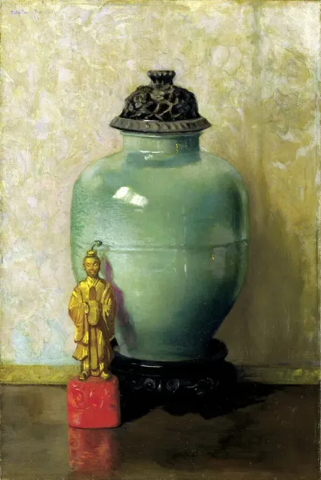 Framed Print : Green Chinese Jar, 1924. Creator: Ruth Payne Burgess Framed Print : Green Chinese Jar, 1924. Creator: Ruth Payne Burgess