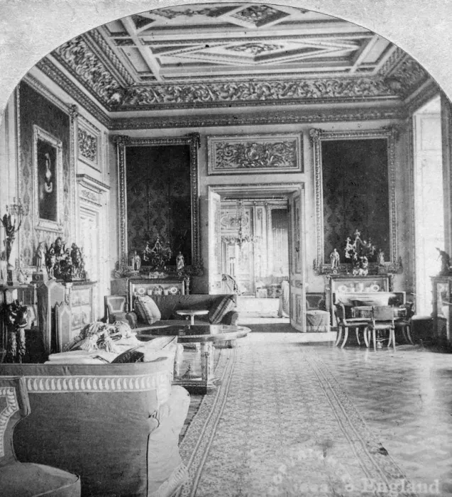 Framed Print : The Green Drawing Room, Windsor Castle, Windsor, Berkshire, late 19th century. Artist: Griffiths Brothers Framed Print : The Green Drawing Room, Windsor Castle, Windsor, Berkshire, late 19th century. Artist: Griffiths Brothers