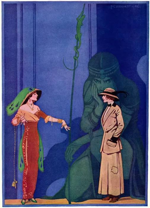 Framed Print : The Green Eyed Monster, 1913. Artist: Casavant Framed Print : The Green Eyed Monster, 1913. Artist: Casavant