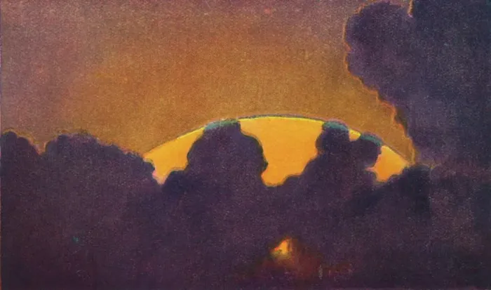 Framed Print : The Green Flash at Sunset, Rarest Prismatic Colour Refracted by the Atmosphere, c1935 Framed Print : The Green Flash at Sunset, Rarest Prismatic Colour Refracted by the Atmosphere, c1935