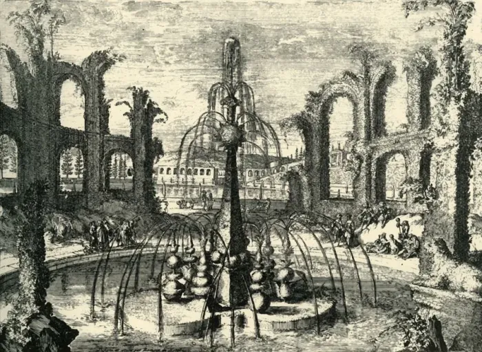 Framed Print : Green fountain and coliseum... Chateau D Enghien, Belgium, late 17th-early 18th century Framed Print : Green fountain and coliseum... Chateau D Enghien, Belgium, late 17th-early 18th century