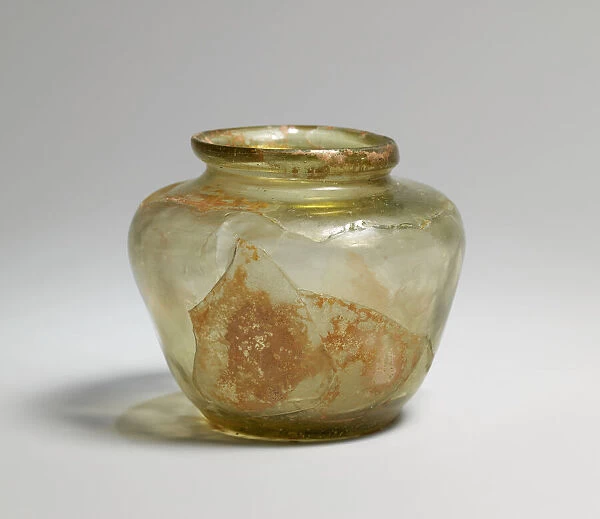 Green Glass Jar, Iran, 10th century. Creator: Unknown