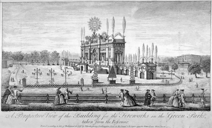 Framed Print : Green Park, Westminster, London, 1749. Artist: P Angier Framed Print : Green Park, Westminster, London, 1749. Artist: P Angier