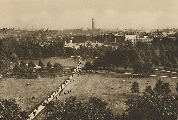 Green Park and Westminster from the Structure That Has Usurped The Site of Old Devonshire, c1935