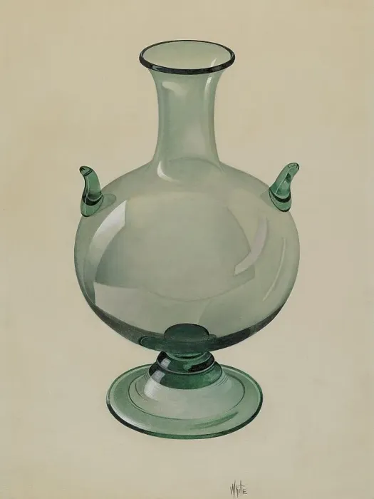 Framed Print : Green Vase, c. 1937. Creator: Edward White Framed Print : Green Vase, c. 1937. Creator: Edward White