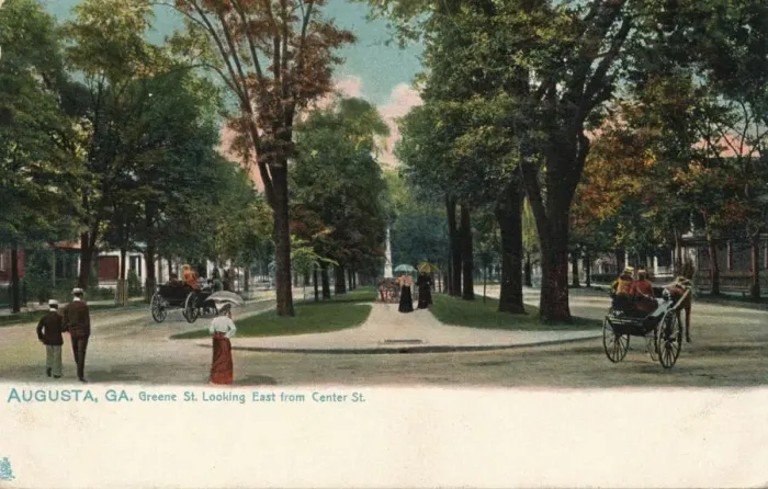 Framed Print : Greene Sreet, looking east from Center Street, Augusta, Georgia, America, c1910