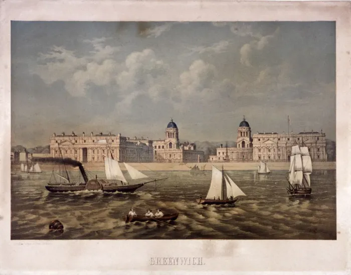 Framed Print : Greenwich Hospital, Greenwich, London, c1850 Framed Print : Greenwich Hospital, Greenwich, London, c1850