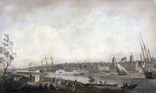Greenwich Hospital from the Isle of Dogs, London, c1792