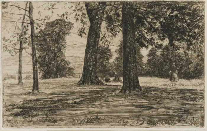 Framed Print : Greenwich Park, 1859. Creator: James Abbott McNeill Whistler Framed Print : Greenwich Park, 1859. Creator: James Abbott McNeill Whistler