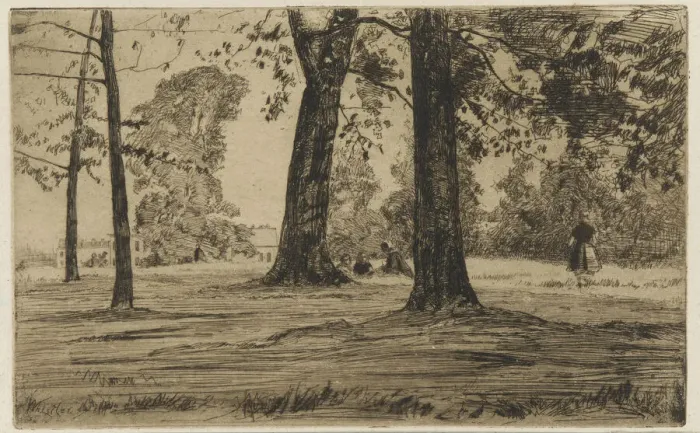 Framed Print : Greenwich Park, 1859. Creator: James Abbott McNeill Whistler Framed Print : Greenwich Park, 1859. Creator: James Abbott McNeill Whistler