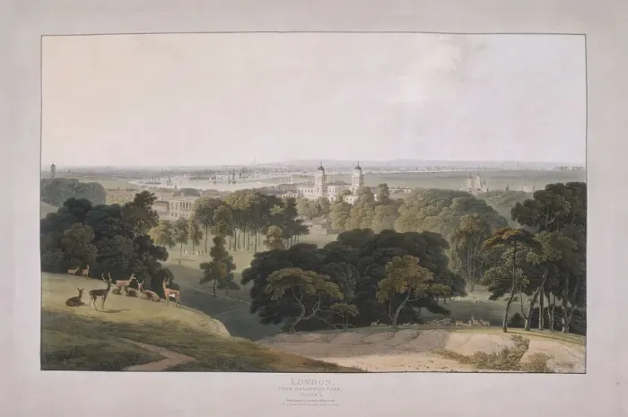 Framed Print : Greenwich Park, London, 1804. Artist: William Daniell Framed Print : Greenwich Park, London, 1804. Artist: William Daniell