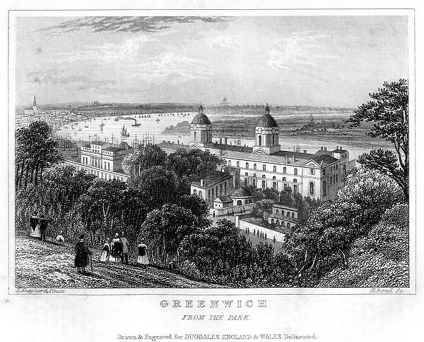 Greenwich, from the Park, London, 19th century. Artist: H Bond