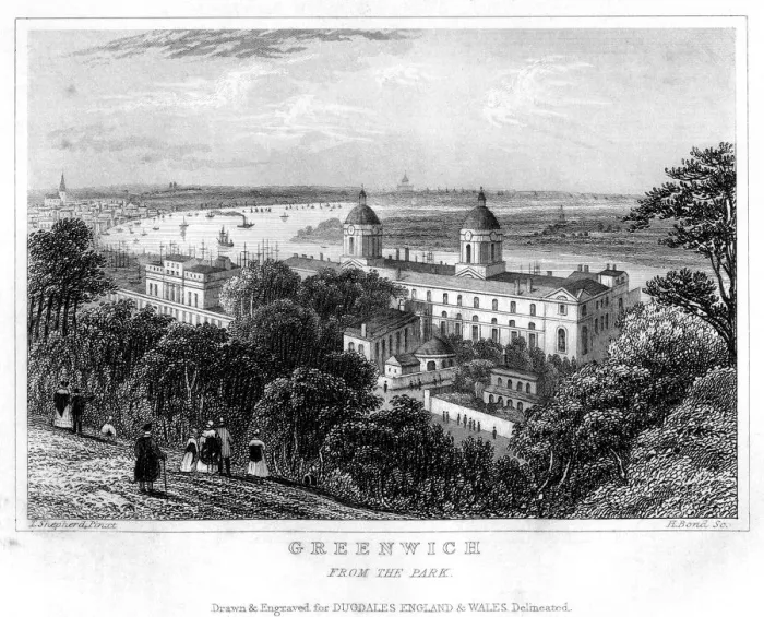 Framed Print : Greenwich, from the Park, London, 19th century. Artist: H Bond Framed Print : Greenwich, from the Park, London, 19th century. Artist: H Bond
