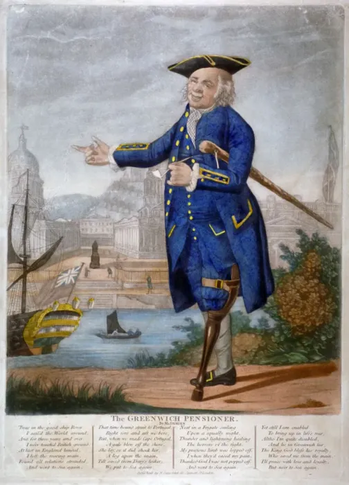 Framed Print : A Greenwich Pensioner, c1800 Framed Print : A Greenwich Pensioner, c1800