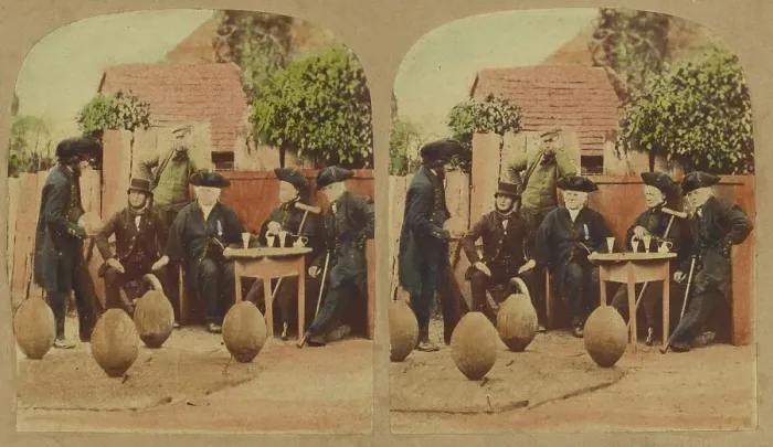 Framed Print : Greenwich Pensioners, about 1860. Creator: London Stereoscopic & Photographic Co Framed Print : Greenwich Pensioners, about 1860. Creator: London Stereoscopic & Photographic Co