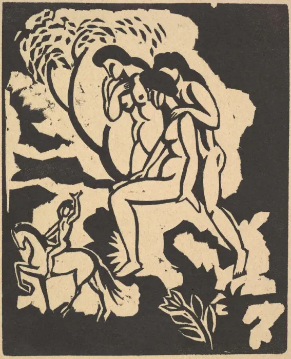 Framed Print : Greeting (Begrüssung), 1912. Creator: August Macke
