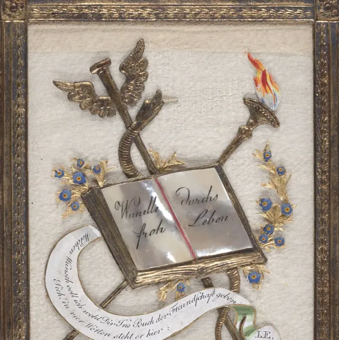 Framed Print : Greeting Card... ca. 1825. Creator: Johannes Endletzberger Framed Print : Greeting Card... ca. 1825. Creator: Johannes Endletzberger