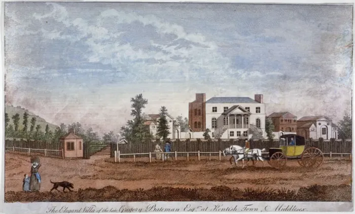 Framed Print : Gregory Batemans Villa, Green Street, Kentish Town, London, 1792 Framed Print : Gregory Batemans Villa, Green Street, Kentish Town, London, 1792