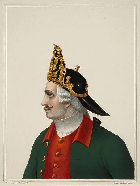 Grenadier cap in 1742-1762, Early 1840s. Artist: Chorikov, Boris Artemyevich (1802-1866)