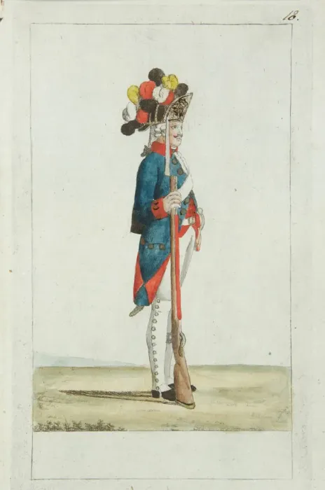 Framed Print : Grenadier of the Preobrazhensky Regiment, 1793. Artist: Geissler, Christian Gottfried Heinrich (1770-1844) Framed Print : Grenadier of the Preobrazhensky Regiment, 1793. Artist: Geissler, Christian Gottfried Heinrich (1770-1844)