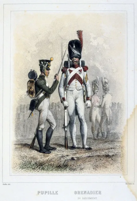 Framed Print : Grenadier and Pupil of the 3rd Regiment, 1859. Artist: Auguste Raffet Framed Print : Grenadier and Pupil of the 3rd Regiment, 1859. Artist: Auguste Raffet