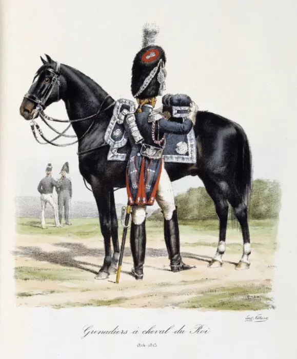 Framed Print : Grenadiers a Cheval du Roi, 1814-15 Artist: Eugene Titeux Framed Print : Grenadiers a Cheval du Roi, 1814-15 Artist: Eugene Titeux