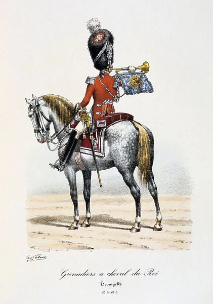Grenadiers a Cheval du Roi, Trumpeter, 1814-15. Artist: Eugene Titeux