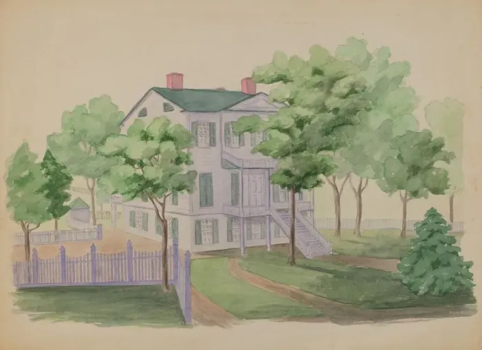 Framed Print : Grenseback Estate, 1935 / 1942. Creator: Helen Miller Framed Print : Grenseback Estate, 1935 / 1942. Creator: Helen Miller
