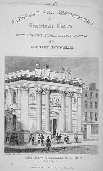 Gresham College, Basinghall Street, City of London, 1845. Artist: James Tingle