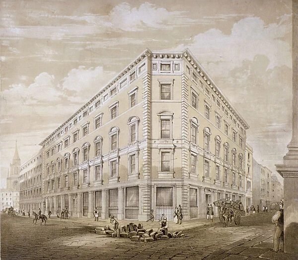 Gresham Street, City of London, 1840. Artist