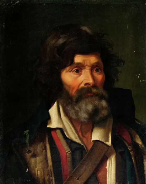 Framed Print : A grey-bearded Italian farmer, 1856. Creator: Frederik Vermehren Framed Print : A grey-bearded Italian farmer, 1856. Creator: Frederik Vermehren