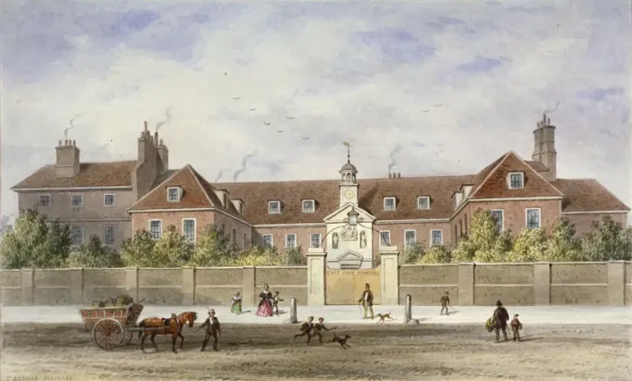 Framed Print : Grey Coat Hospital, Tothill Fields, Westminster, London, c1840 Framed Print : Grey Coat Hospital, Tothill Fields, Westminster, London, c1840