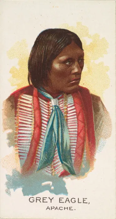 Framed Print : Grey Eagle, Apache, from the American Indian Chiefs series (N2) for Allen & Framed Print : Grey Eagle, Apache, from the American Indian Chiefs series (N2) for Allen &