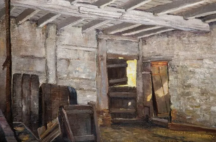 Framed Print : A Grey Interior, 1940. Creator: George Leonard Leigh Framed Print : A Grey Interior, 1940. Creator: George Leonard Leigh