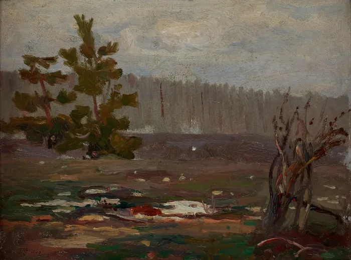 Framed Print : Grey Spring Day, 1903. Creator: Jan Stanislawski Framed Print : Grey Spring Day, 1903. Creator: Jan Stanislawski