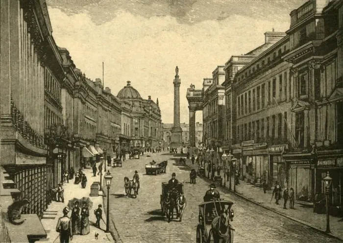 Framed Print : Grey Street, Newcastle-on-Tyne, c1890. Creator: Unknown Framed Print : Grey Street, Newcastle-on-Tyne, c1890. Creator: Unknown
