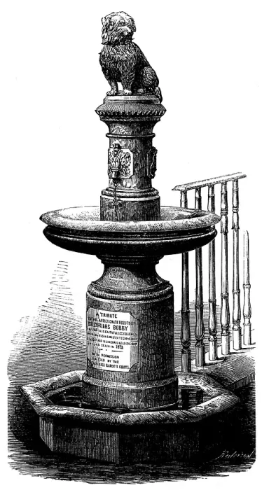 Framed Print : Greyfriars Bobby's Memorial, Edinburgh, 1873. Creator: Unknown. Greyfriars Bobby's Memorial, Edinburgh, 1873. Creator: Unknown Framed Print : Greyfriars Bobby's Memorial, Edinburgh, 1873. Creator: Unknown. Greyfriars Bobby's Memorial, Edinburgh, 1873. Creator: Unknown