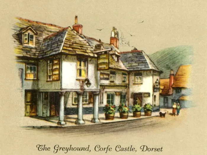 Framed Print : The Greyhound, Corfe Castle, Dorset, 1936. Creator: Unknown Framed Print : The Greyhound, Corfe Castle, Dorset, 1936. Creator: Unknown