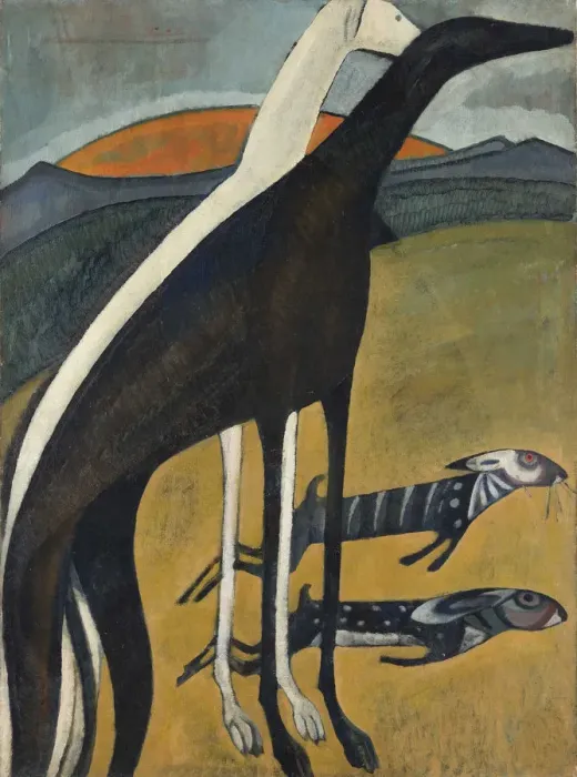 Framed Print : Greyhounds (Os Galgos), 1911. Creator: Souza-Cardoso, Amadeo de (1887-1918) Framed Print : Greyhounds (Os Galgos), 1911. Creator: Souza-Cardoso, Amadeo de (1887-1918)