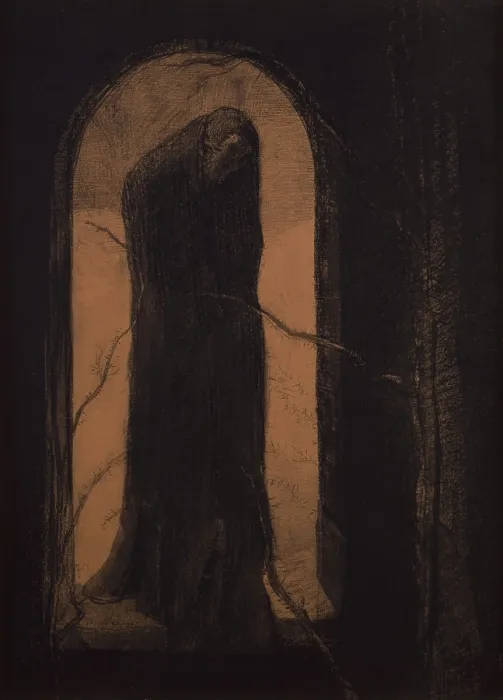 Framed Print : The Grief, c1893. Creator: Redon, Odilon (1840-1916) Framed Print : The Grief, c1893. Creator: Redon, Odilon (1840-1916)
